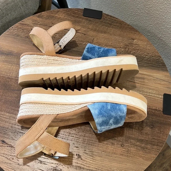 Toms Denim Blue Tie Dye Espadrille Size 7.5 - Picture 4 of 10